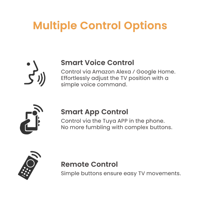 Support de plafond électrique Wolff Mount pour TV jusqu'à 86 pouces | 45 kg | VESA 800x400