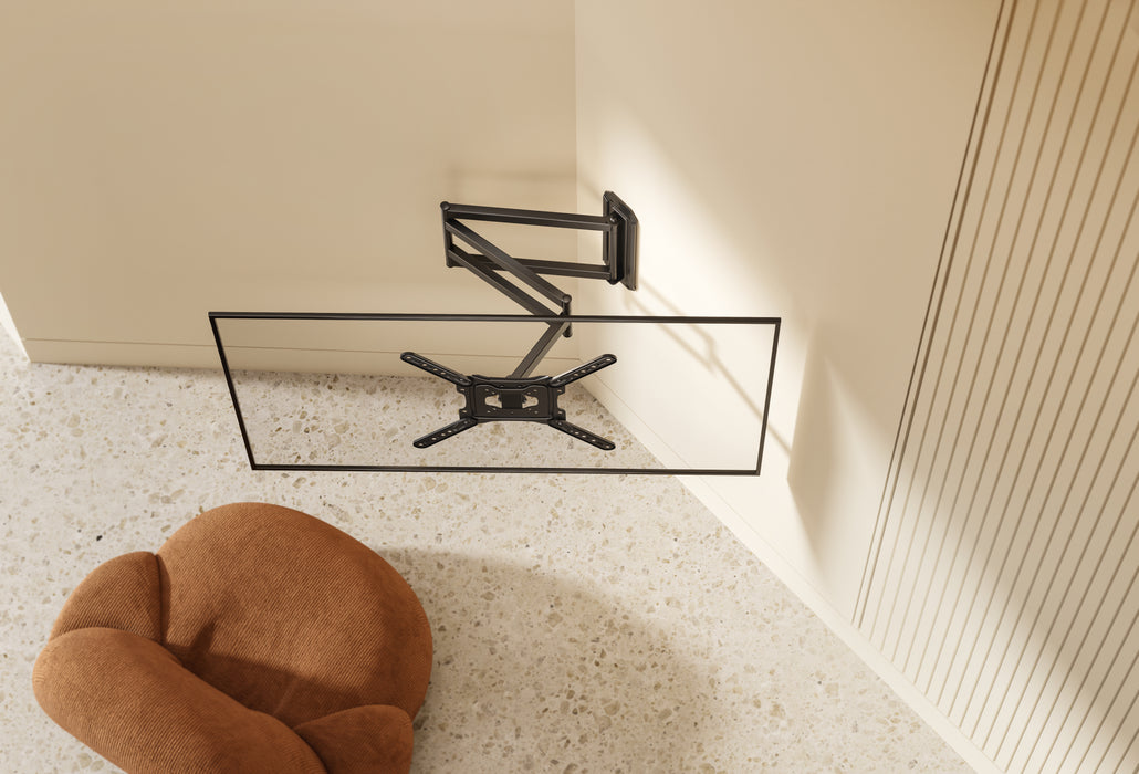 Support mural TV Full-Motion extra long jusqu'à 65 pouces pour Samsung | Jusqu'à 95 cm du mur ! | VESA max 400x400