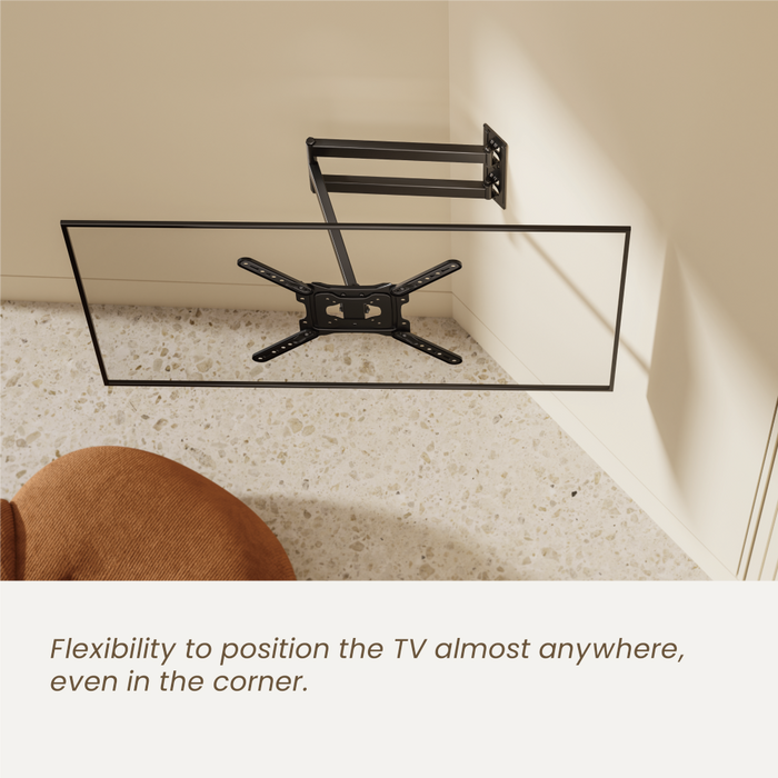 Support TV universel long Wolff Mount pour écrans jusqu'à 65 pouces (73 cm du mur) avec VESA 400x400