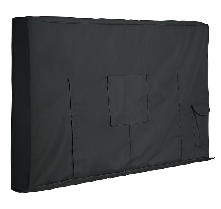 Housse de protection TV pour extérieur | 50" - 52" | Tissu Oxford de qualité supérieure | Compartiment séparé pour télécommande | Noir
