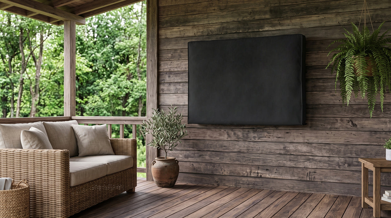 Housse de protection TV pour extérieur | 55" - 58" | Tissu Oxford de qualité supérieure | Noir
