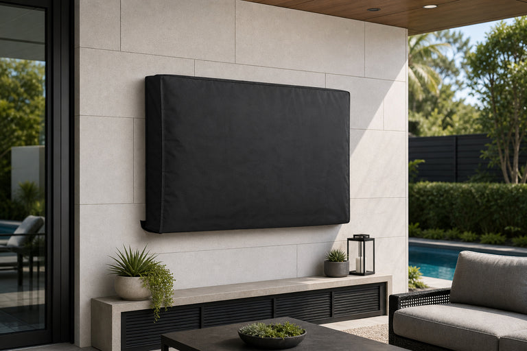 Housse de protection TV pour extérieur | 55" - 58" | Tissu Oxford de qualité supérieure | Noir