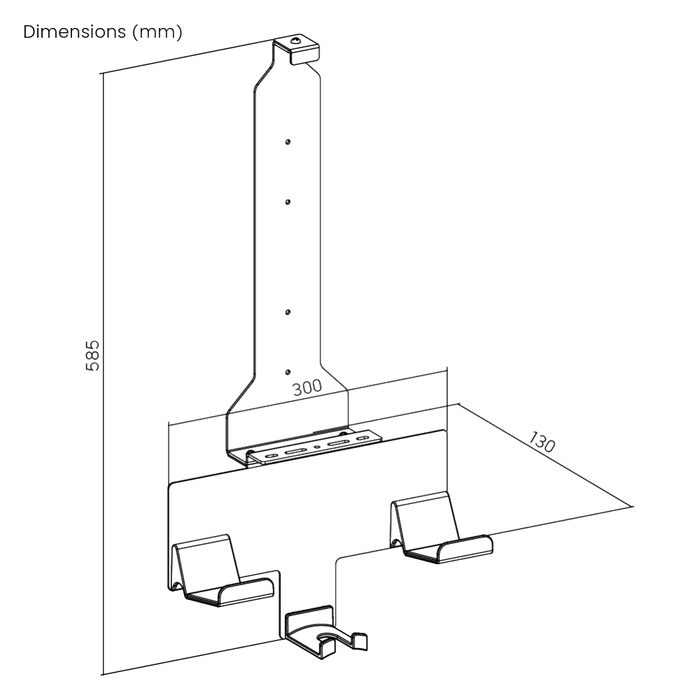 Support Wolff Mount PS5 – Support mural pour PlayStation 5 et manettes – Blanc