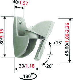 Support d'enceinte Vogels VLB 500 2 pcs Argent