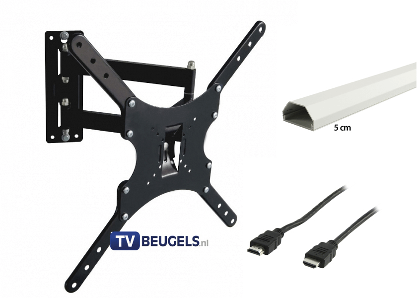Pack combiné support TV pivotant et inclinable pour écrans jusqu'à 46"