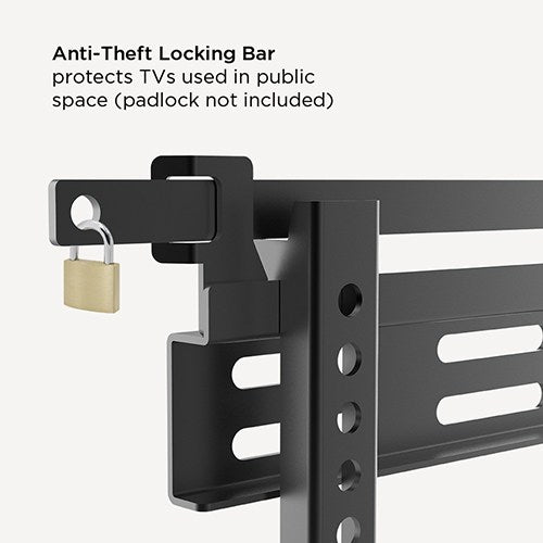 Support mural plat fixe anti-vol