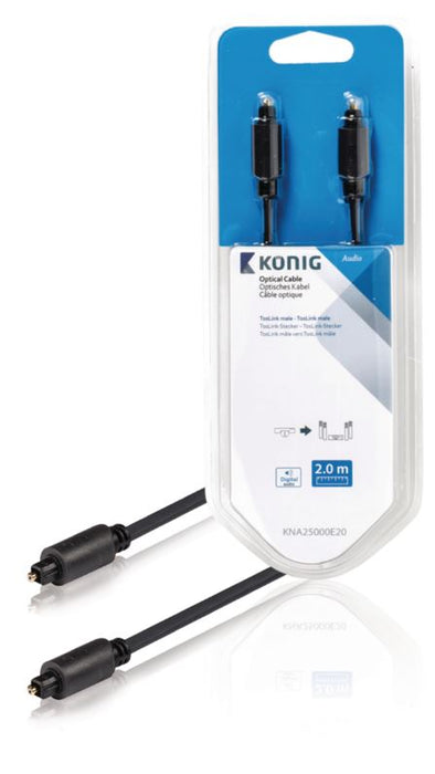 Câble audio numérique TosLink mâle König