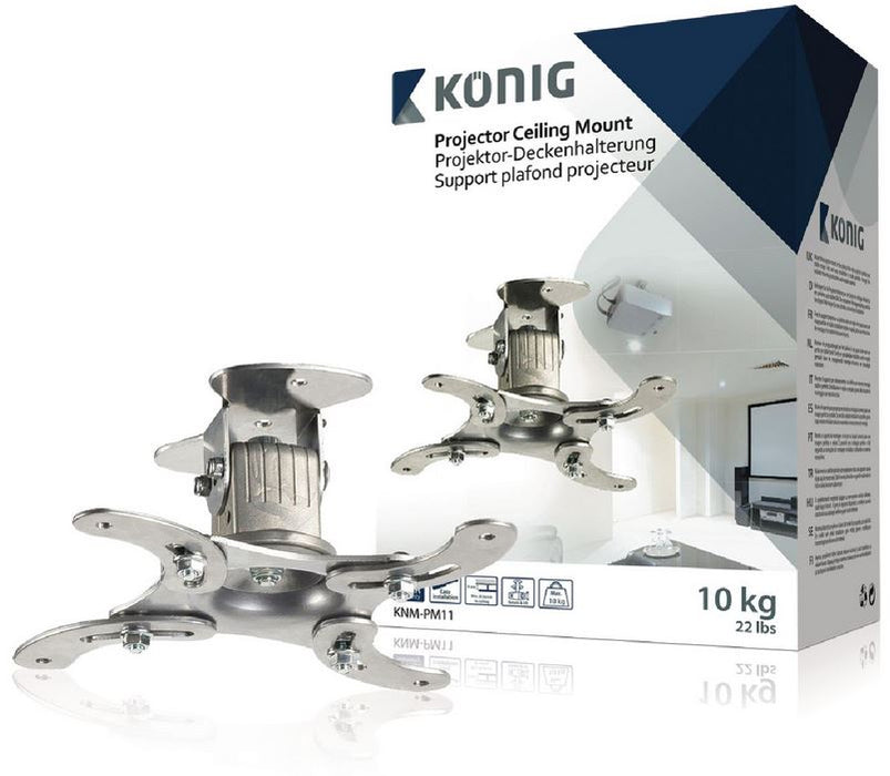 Support de plafond pour projecteur argenté