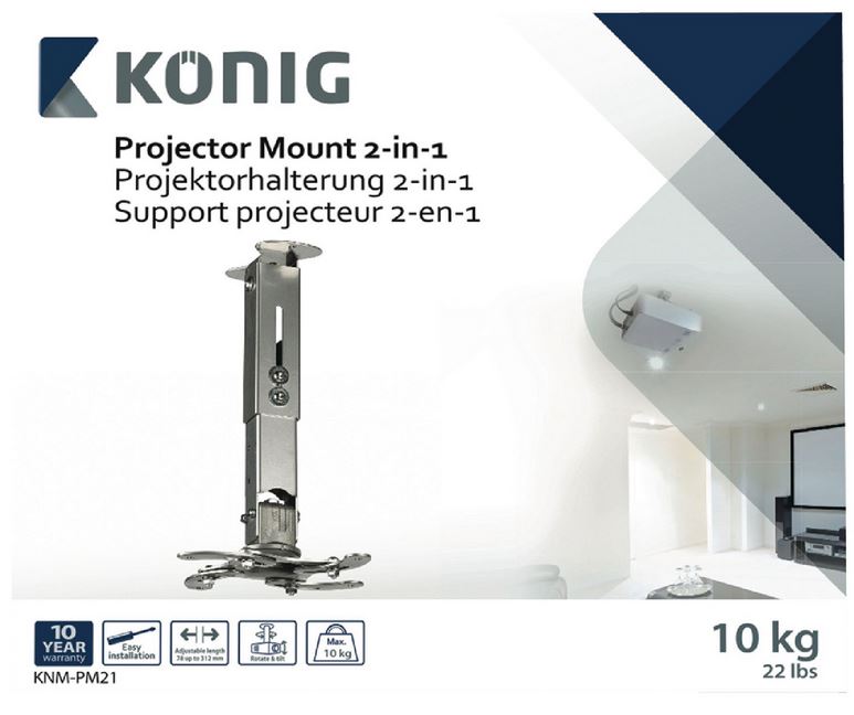 Support de projecteur 2-en-1 Argenté