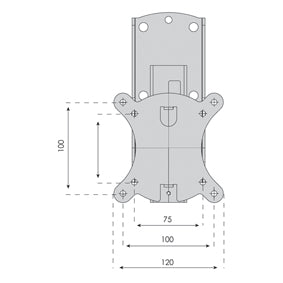 Support mural TV 2 voies pour écrans jusqu'à 23 pouces