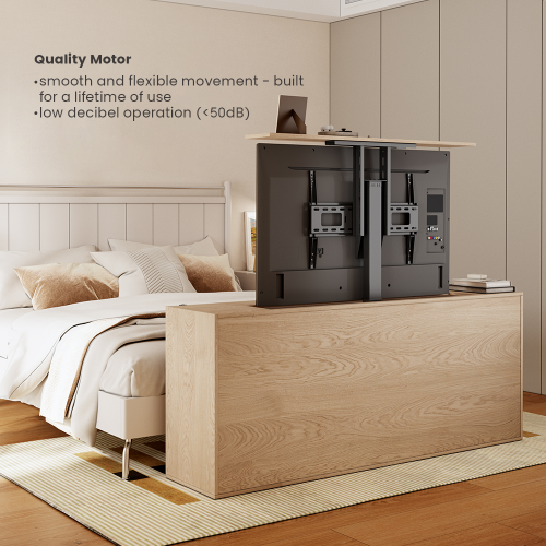 Wolff Mount Ascenseur TV électrique vertical jusqu'à 80 pouces TV et 60 kilos avec application et télécommande 106 cm