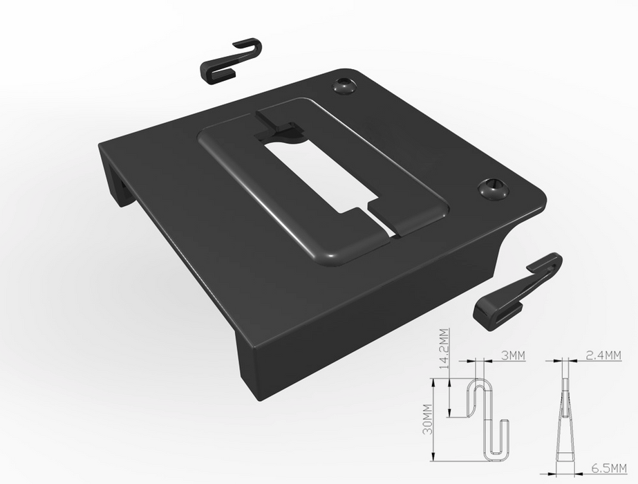 Achteraanzicht met schema