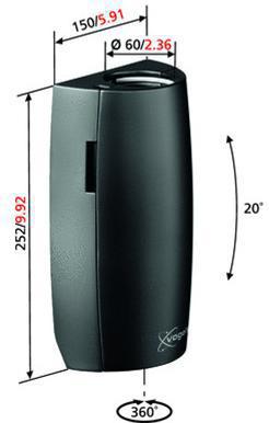 OP=OP Support plafond Vogels | taille 30-65 pouces | Couleur : Noir