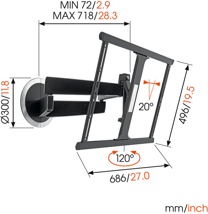 Support TV pivotant Vogel's DesignMount Next