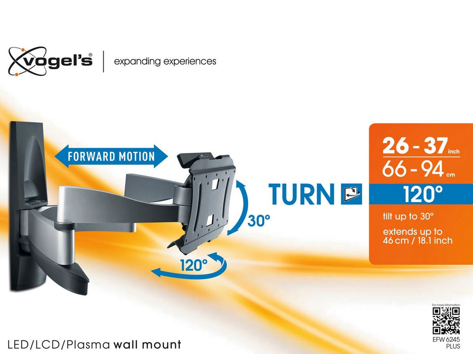 Support TV pivotant Vogels EFW 6245PLUS Argent