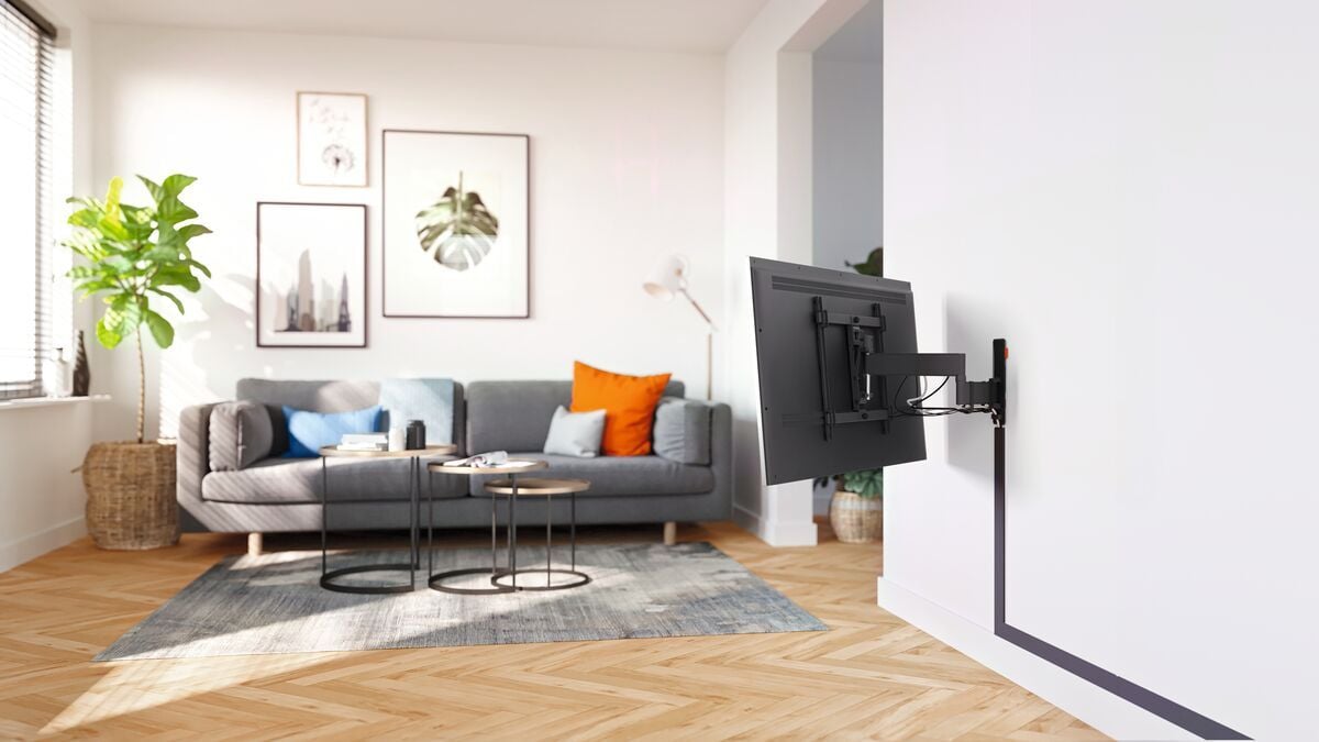 Goulotte pour câbles Vogel's 4 câbles noire 80 cm