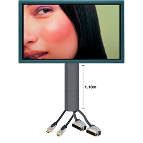 goulotte câble TV aluminium noir 5cm de large